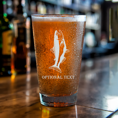 Custom Beer Glass Fishing Gifts For Men